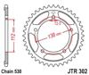 Jt Rear Sprocket 40-Teeth, 530-Chain