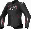 Alpinestars Dusk naisten nahkatakki musta/pinkki