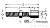 Cable adjustment screw M5x0.80 34mm