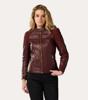 Revi'T London Ladies Leather Jacket Aubergine