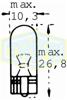 Lasikanta polttimo 12V 3W (W2,1x9,5d) *POISTO*